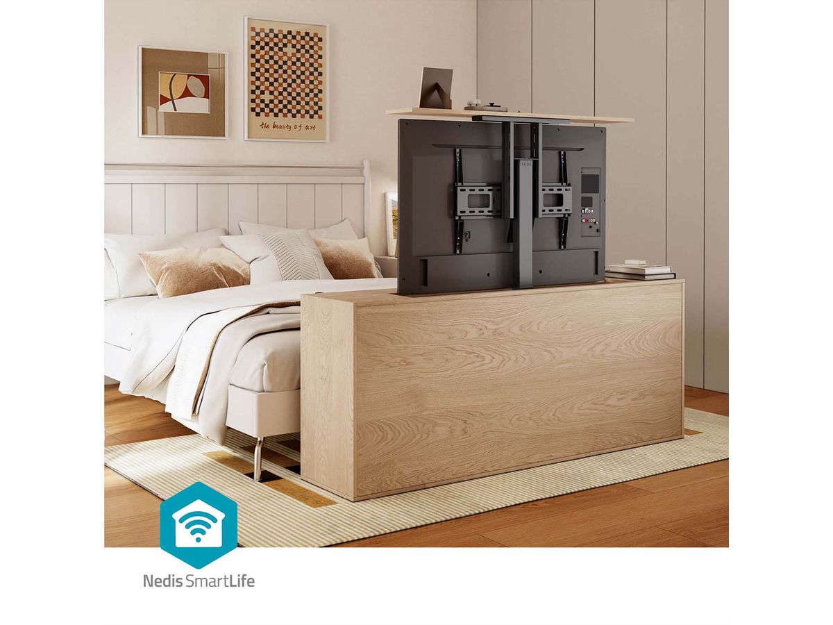 Nedis SmartLife motorisierter TV-Lift 37–80" schwarz, Einbau, 60 kg, 79–184 cm Hub