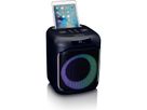 Lenco Lautsprecher PA-101BK, schwarz, 100 W, Beleuchtung, wireless Mikrofon