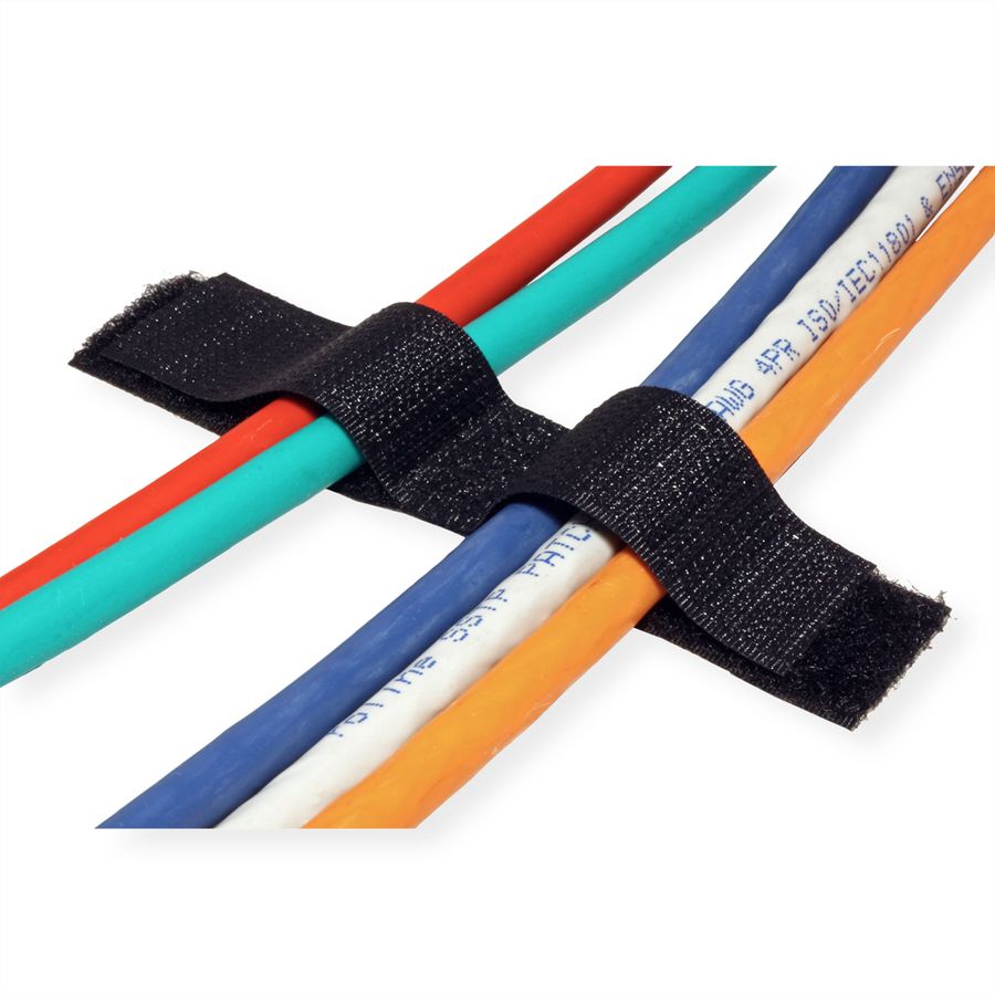 VELCRO® ONE-WRAP® Organisateur de câbles noir, double, 20 x 100 mm