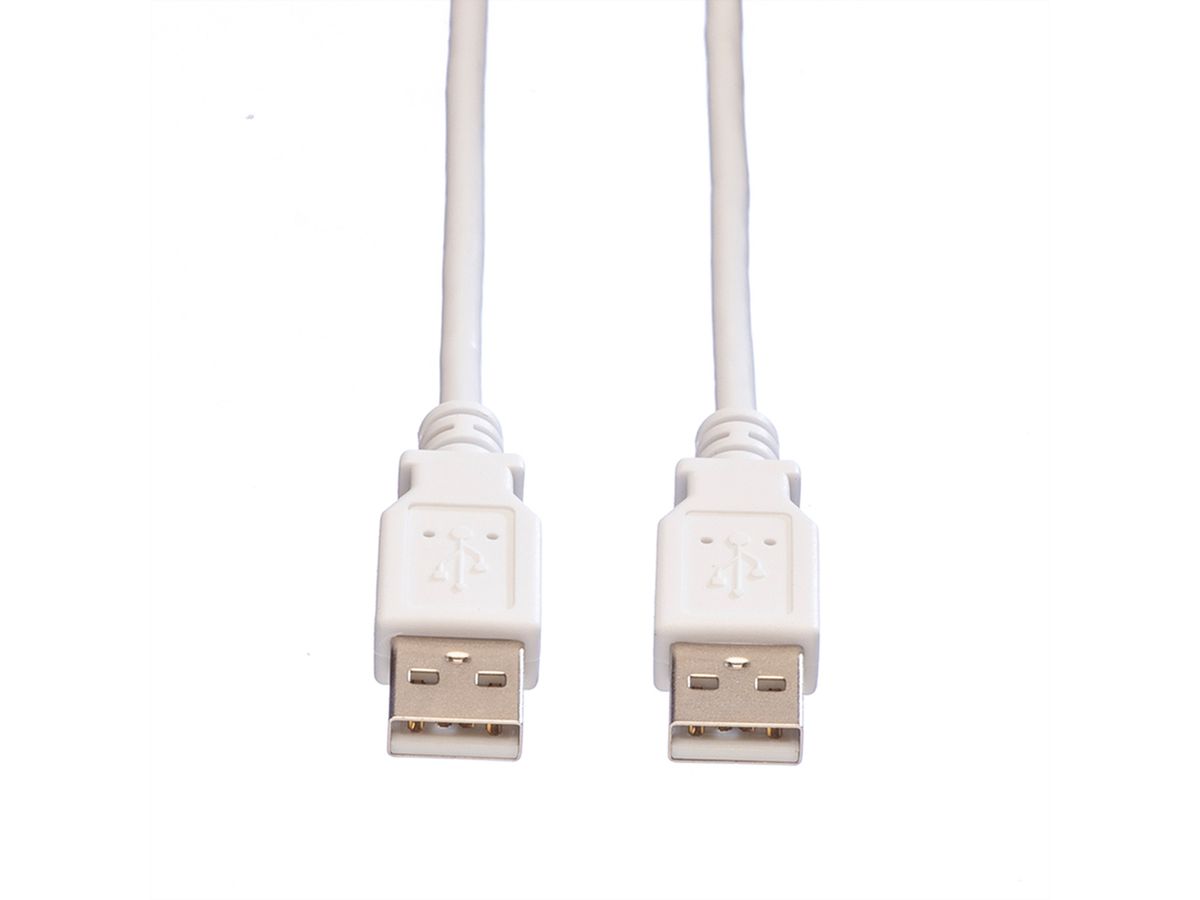 VALUE USB 2.0 Kabel, Typ A-A, weiß, 1,8 m