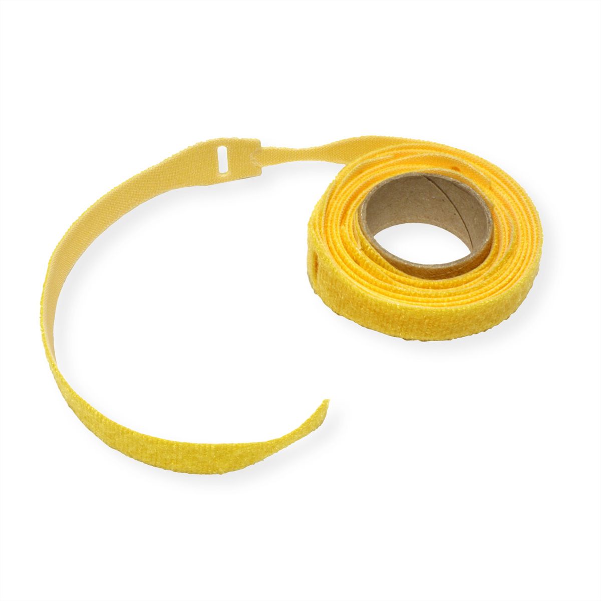 VELCRO® Bande avec languette, par 10, jaune, 20 cm