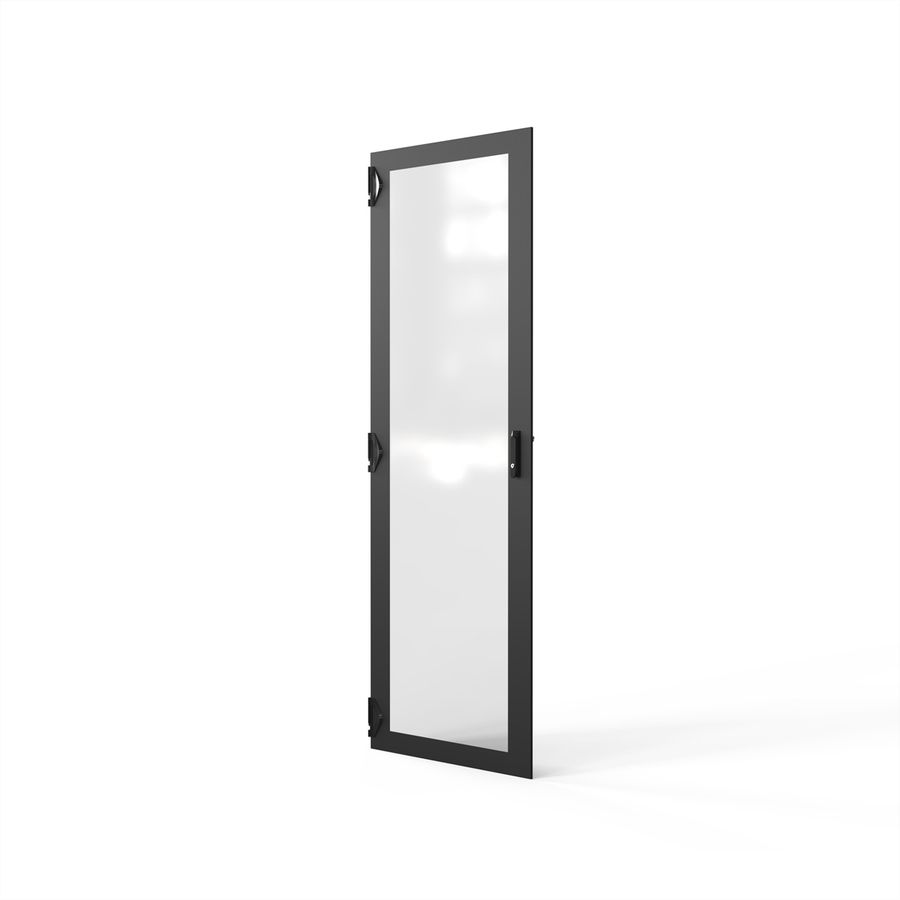 SCHROFF Porte en verre 2200H 800 IP55 fermeture 3 points RAL7021