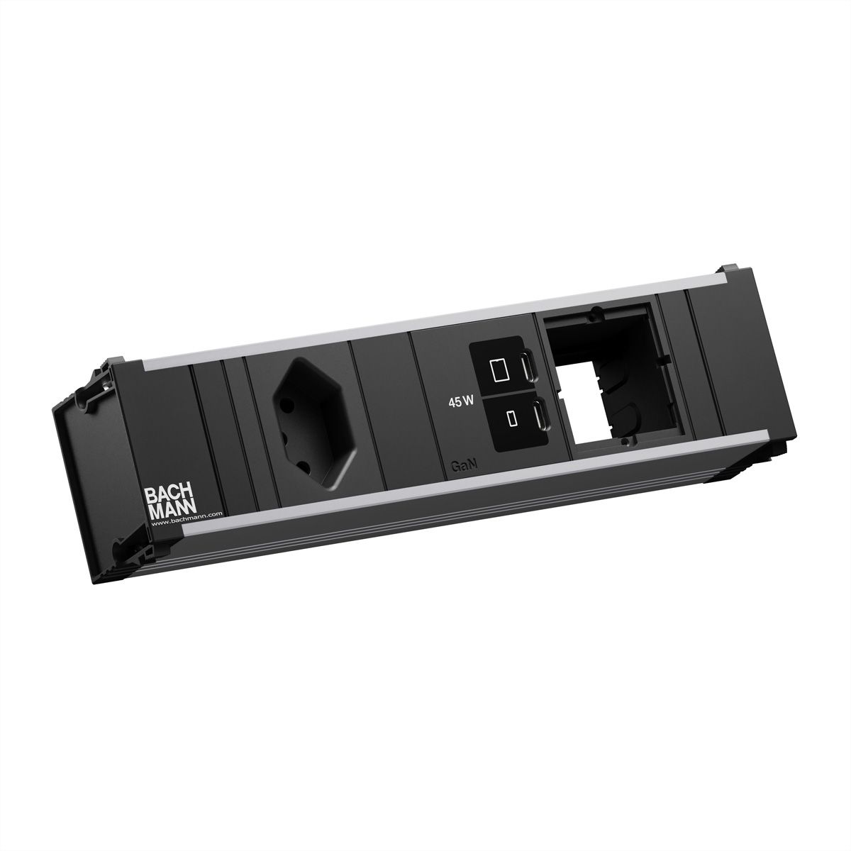BACHMANN CONI S 1xCH 0° 1xUSB C/C 45W, 1xCM L=0,2m