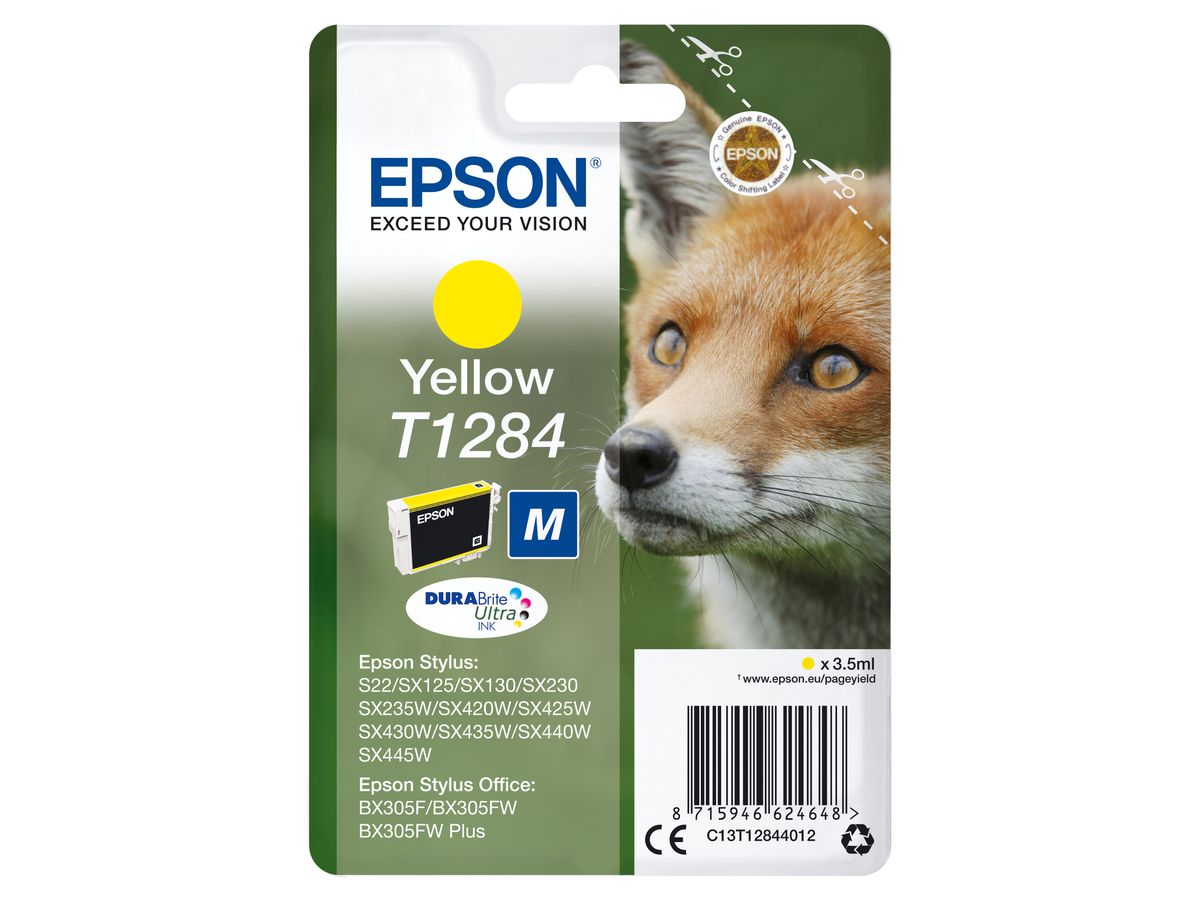 Epson Singlepack Yellow T1284 DURABrite Ultra Ink