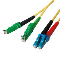 LEONI LWL-Kabel duplex 9/125µm, R&M E2000 / Suhner LC, 1 m