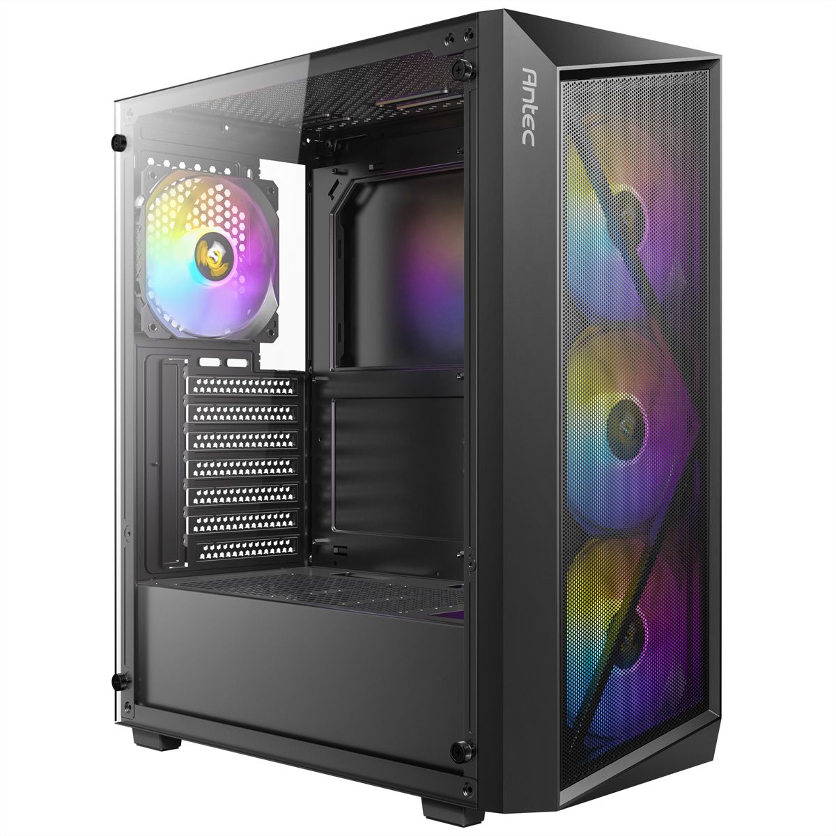 ANTEC AX67 ARGB PC Gehäuse Midi Tower Gaming ATX, schwarz