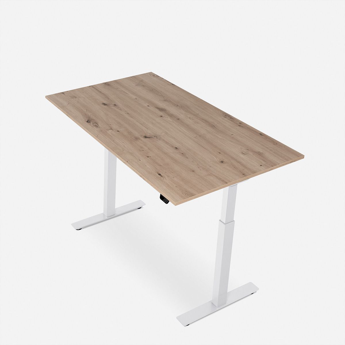 WRK21 Schreibtisch Smart 100 x 60 cm, Höhenverstellbar, Kendal Eiche / Weiss