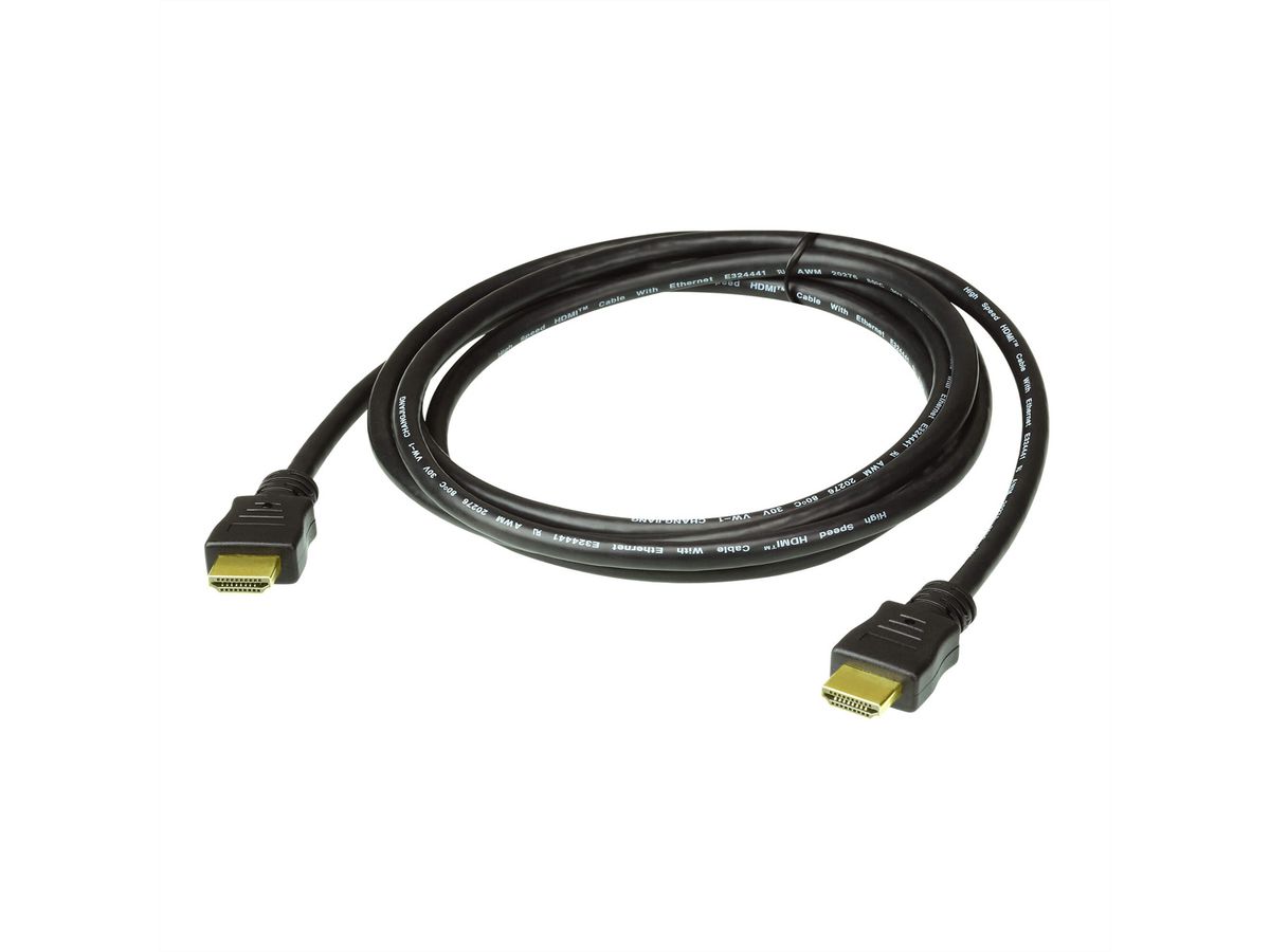 ATEN 2L-7D01H Câble HDMI High Speed avec Ethernet, noir, 1 m