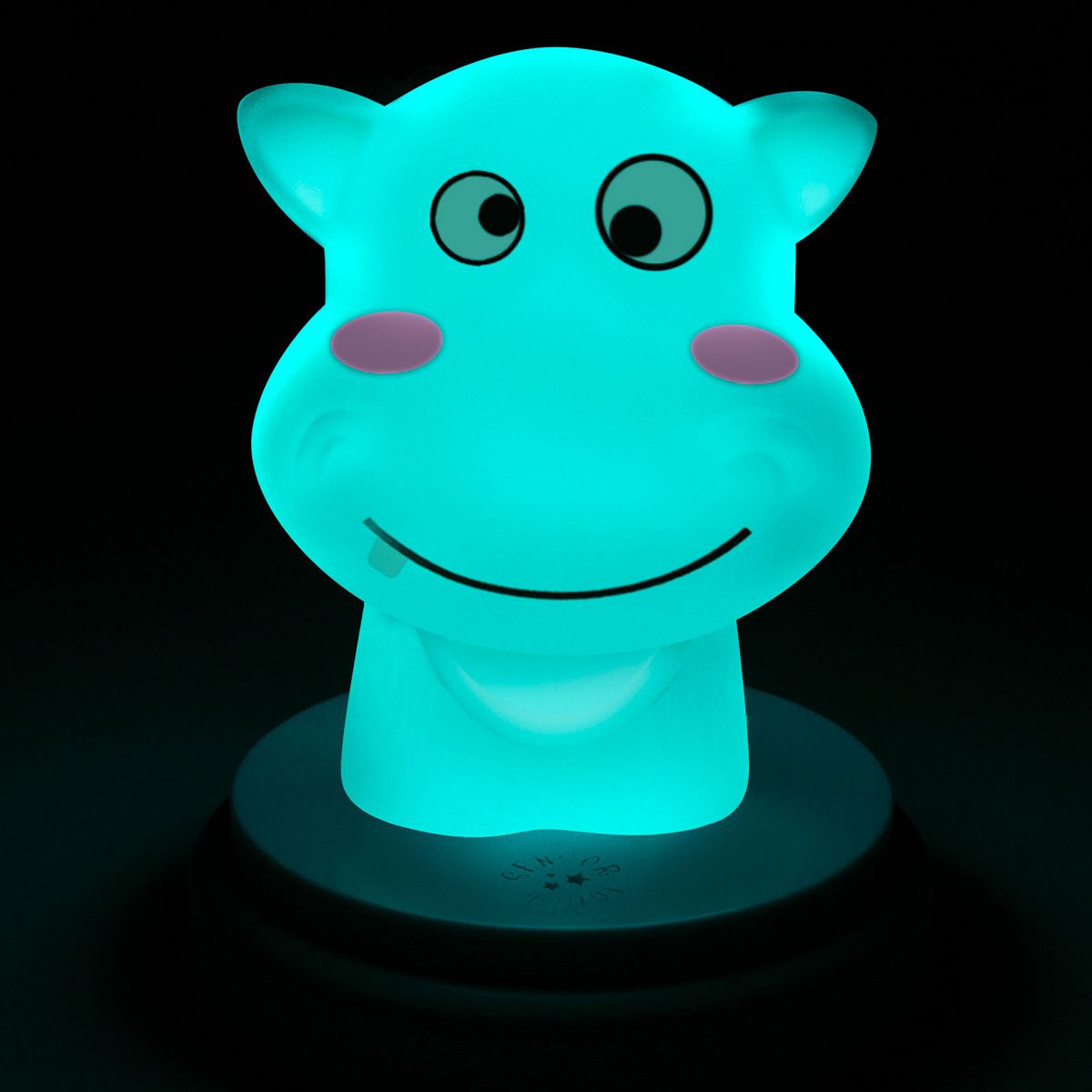 Veilleuse LED pour bébé Alecto Silly Hippo, Hippopotame, bleu