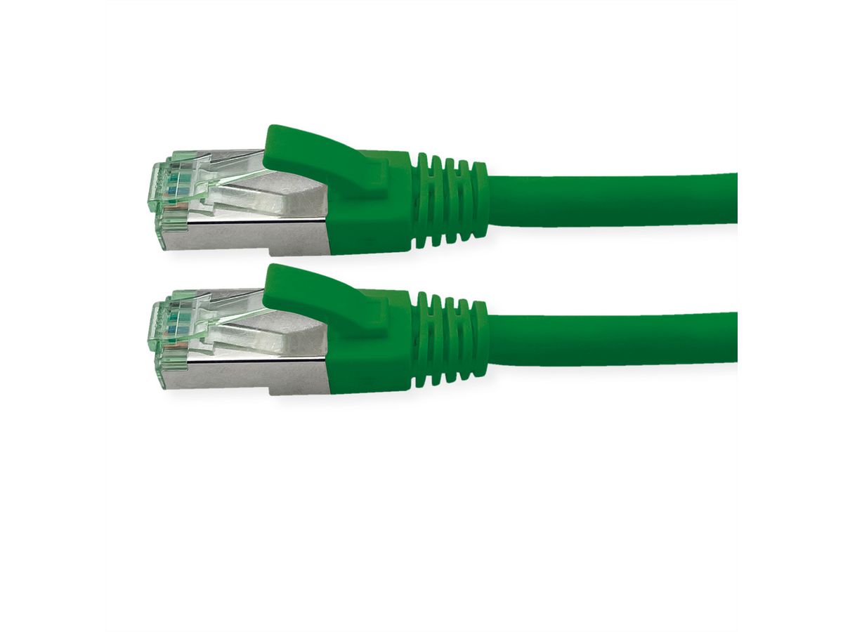 ROLINE RM Patchkabel Cat.6A S/FTP (PiMF), grün, 1 m