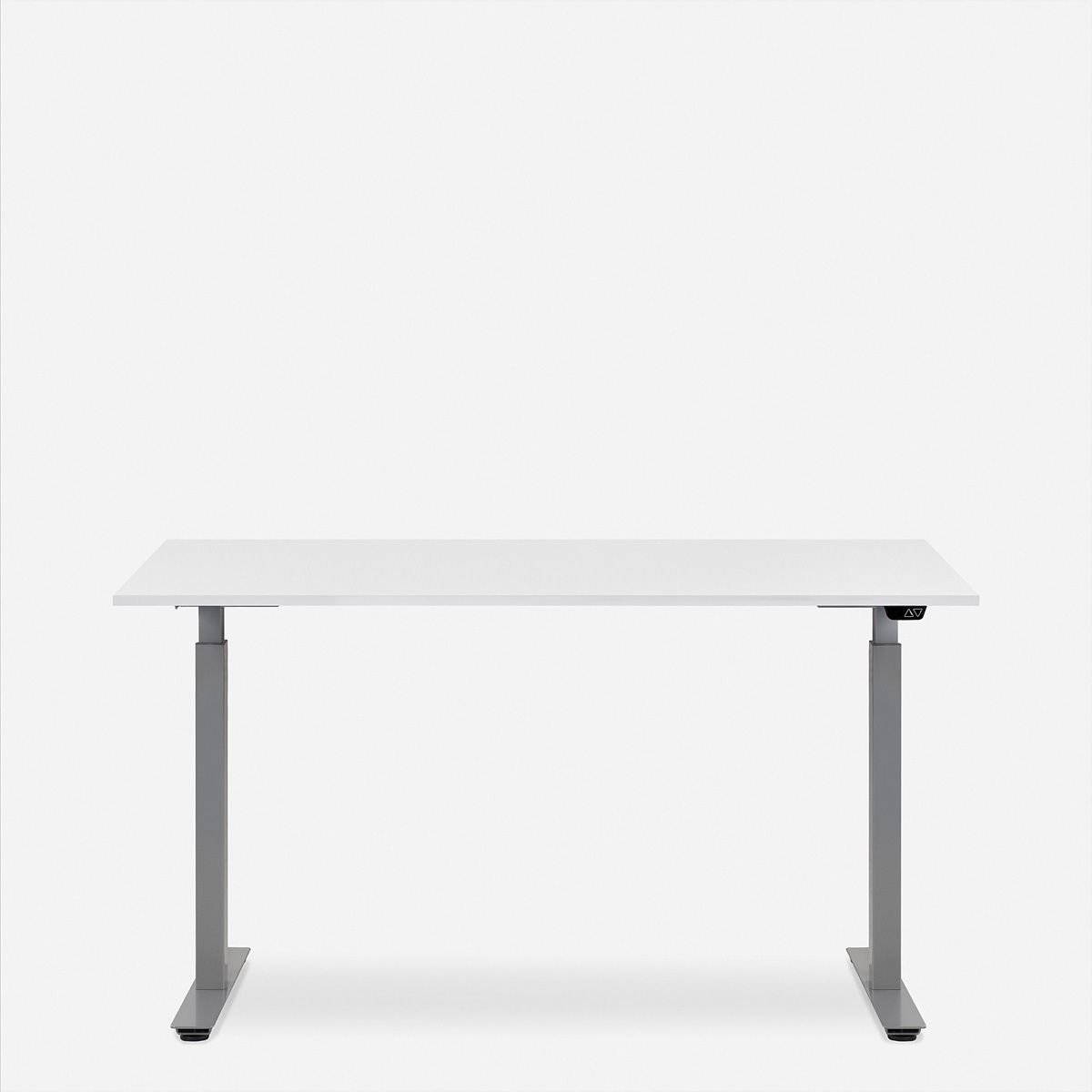 WRK21 Schreibtisch Smart 180 x 80 cm, Höhenverstellbar, Weiss Uni / Grau