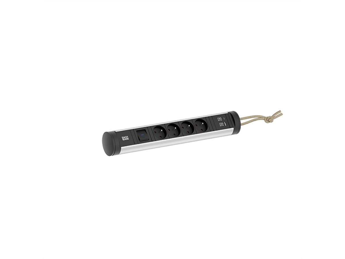 BACHMANN CYCLE Loop 4xUTE 1xSchalter 1xUSB A/C 22W 2,5m CEE7/7