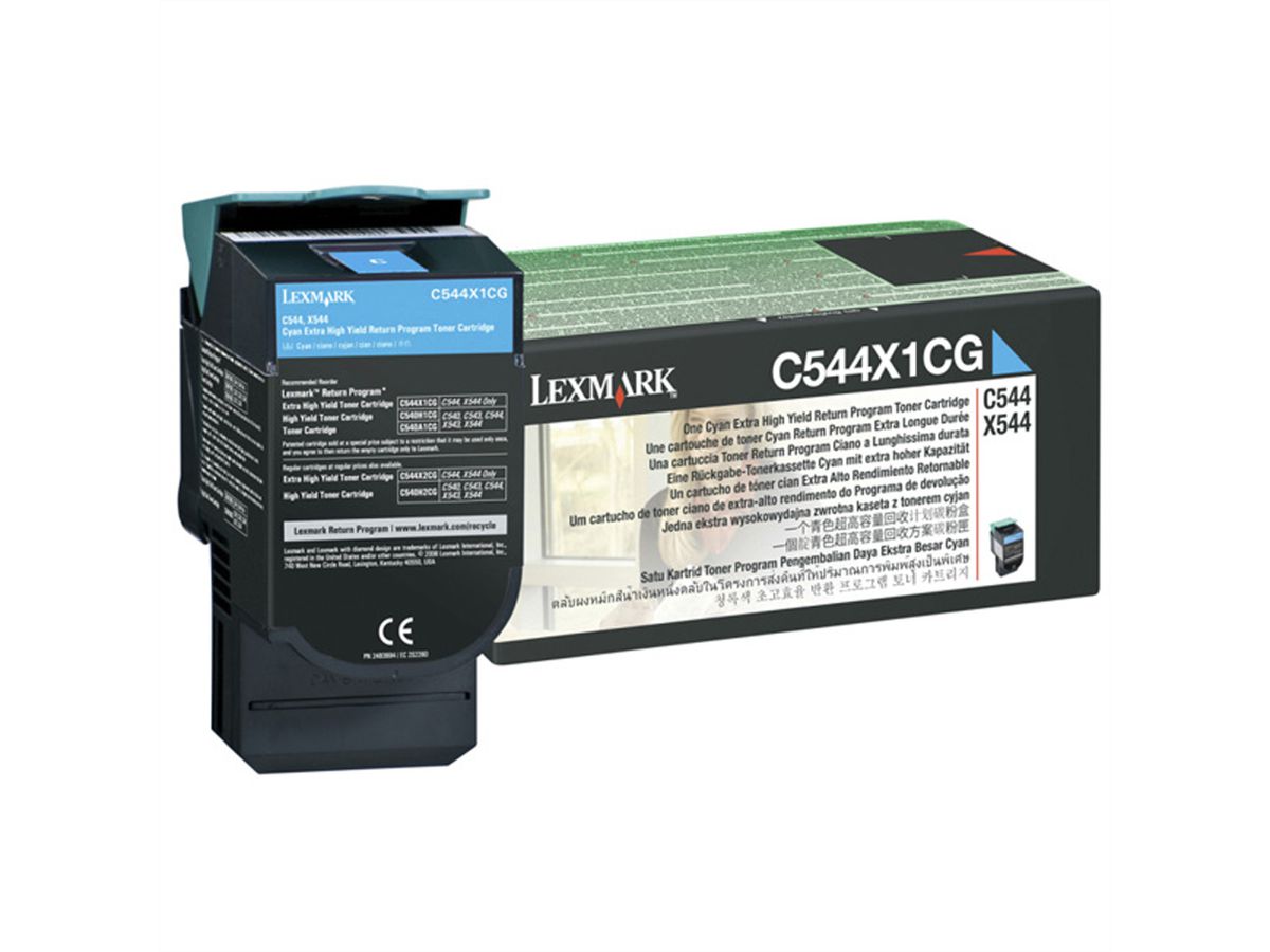 LEXMARK C544X1CG, Toner cyan für ca. 4.000 S. für LEXMARK C544 / X544