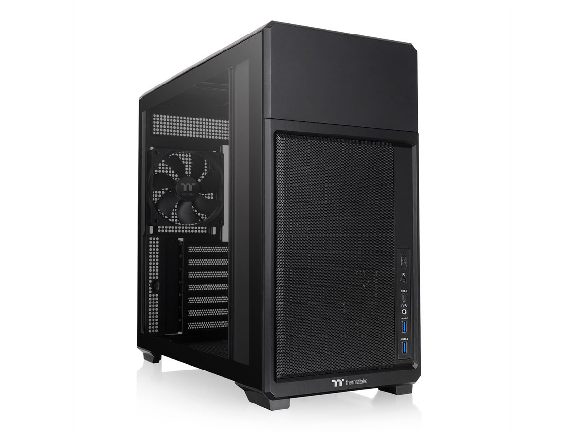Thermaltake TR300 TG Mid Tower ATX Gehäuse, schwarz