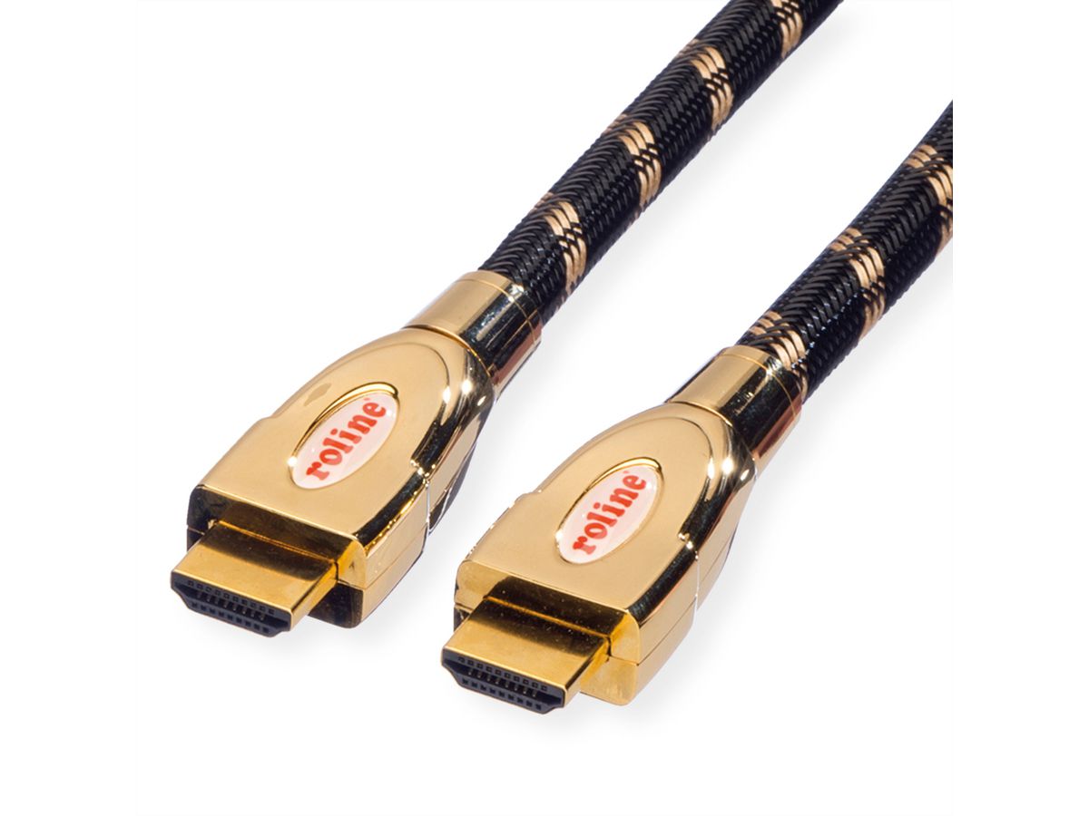 ROLINE GOLD Câble HDMI Ultra HD avec Ethernet, M/M, Retail Blister, 3 m