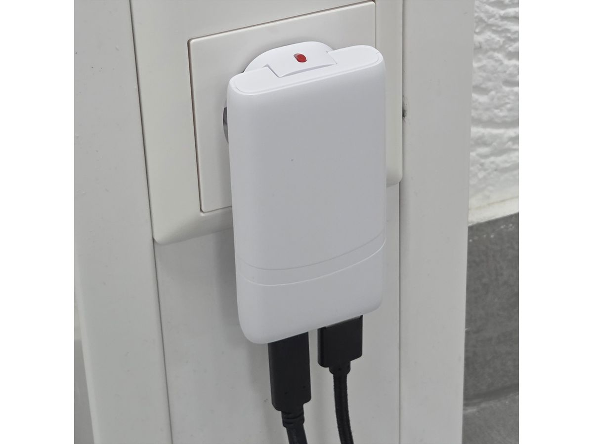 VALUE Chargeur USB, 2 ports type A+C, 65W, prise euro / US