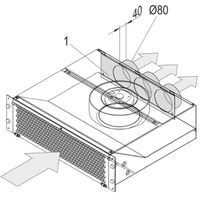 Plaque déflectrice d'air SCHROFF pour ventilateur poussoir 19", 3 U, arrière