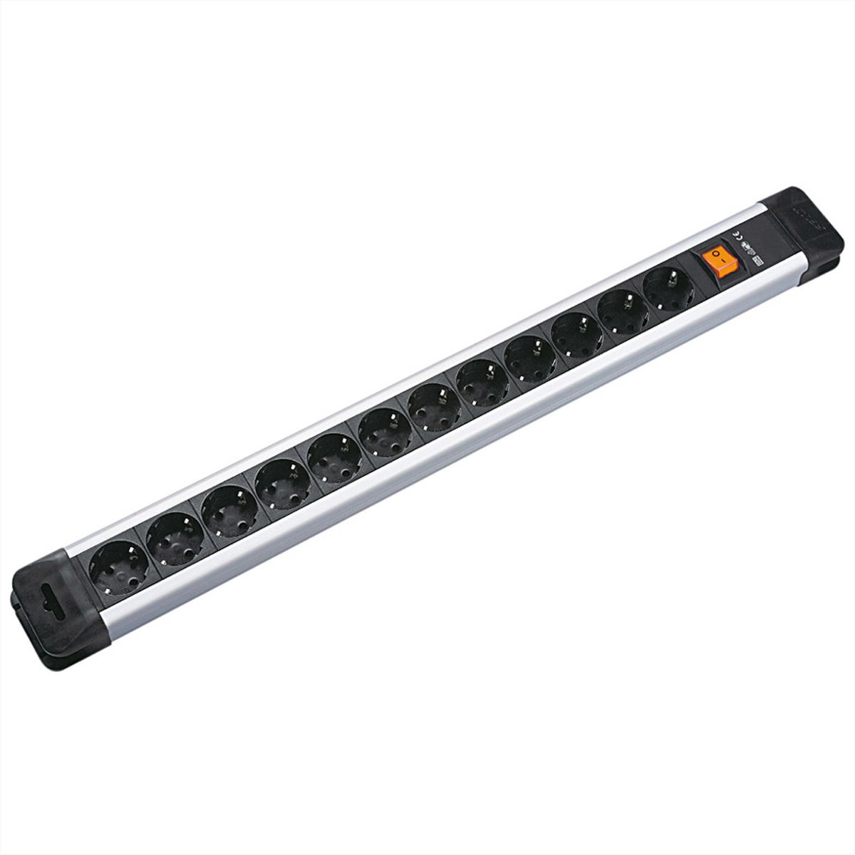 BACHMANN CONNECTUS Multiprise 12x contact de protection, plastique, avec interrupteur, 2,0 m
