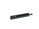 BACHMANN PRIMO 2 6xCEE7/3 1xSchalter mit Schlaufe 2m CEE7/7 RAL6028