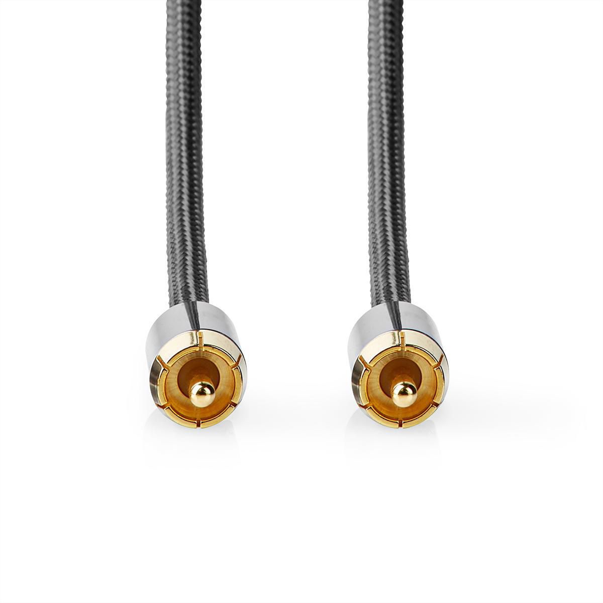 Nedis Subwoofer Kabel, 2x RCA, ST/ST, grau, 3 m