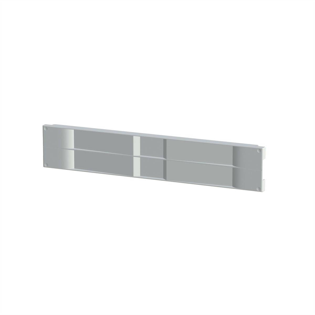 SCHROFF Face avant plastique 19" gris, 2 UH, 10 p.