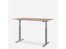WRK21 Schreibtisch Smart 140 x 80 cm, Höhenverstellbar, Kendal Eiche / Grau