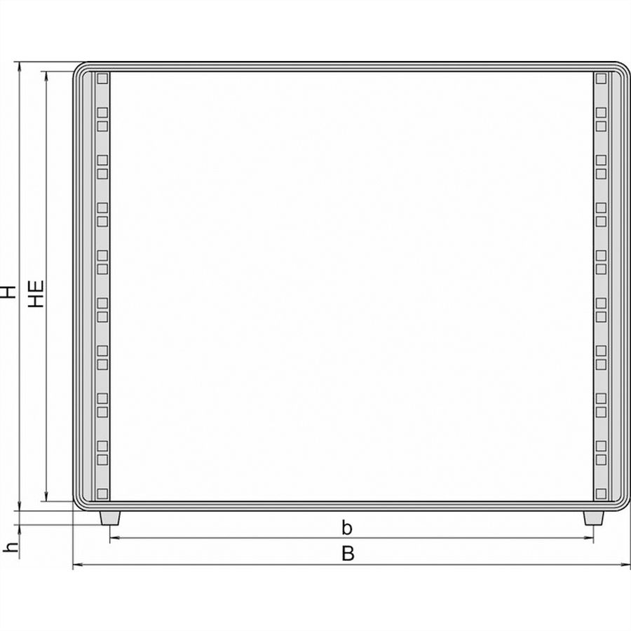 SCHROFF Comptec 19" Desktop Case, non blindé, capot alu, 12 U, 84 HP, 400 mm