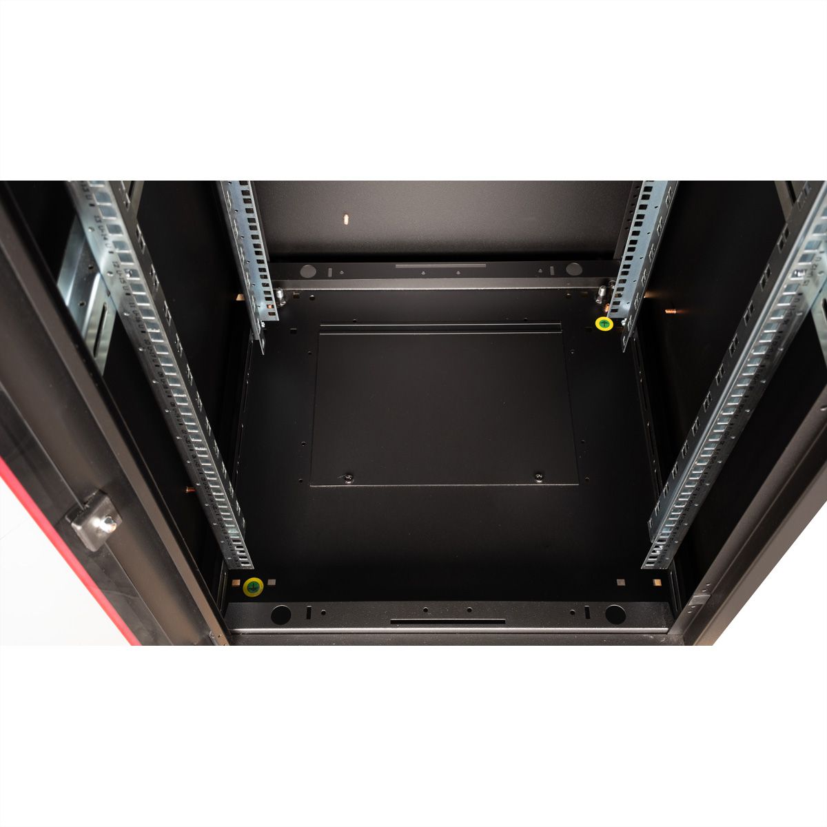 ROLINE 19-Zoll Netzwerkschrank Basic 26 HE, 600x600 BxT Glastür schwarz