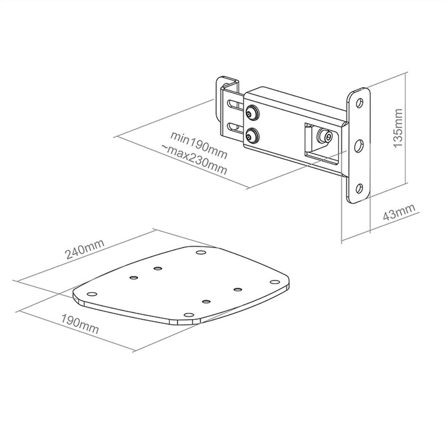Hagor Adapter CPS - Boden-Wand-Adapter, (abschraubbar)