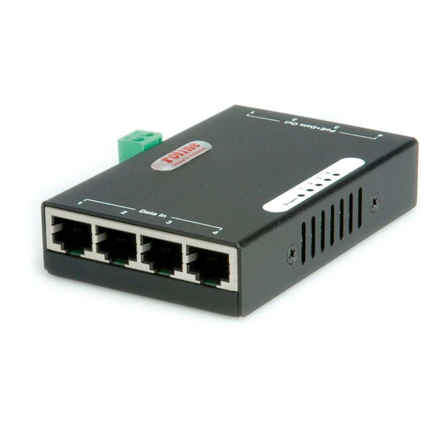 ROLINE Gigabit Ethernet PoE Injektor, 4 Ports