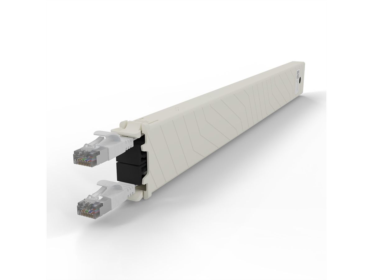 patchbox.one Cassette 8RU STP blanc Cat.6a 0,8 m