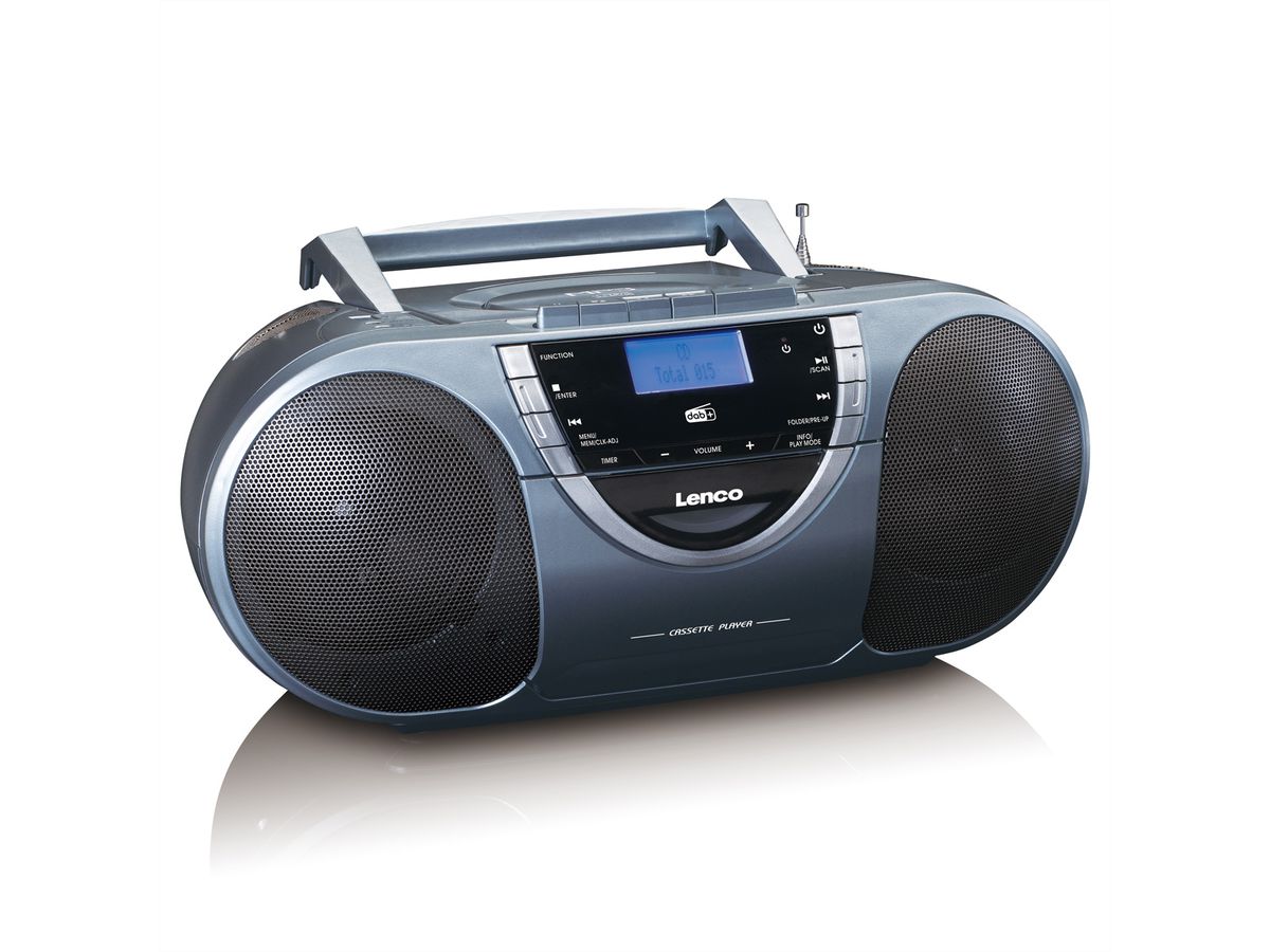 Lenco DAB+-Radio/Boombox SCD-6800, Kassette, CD/MP3-Player, FM, DAB+, grau