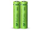GP Batteries Recyko+, Akku 2xAAA, NiMh, 850mAh, 1.2 Volt