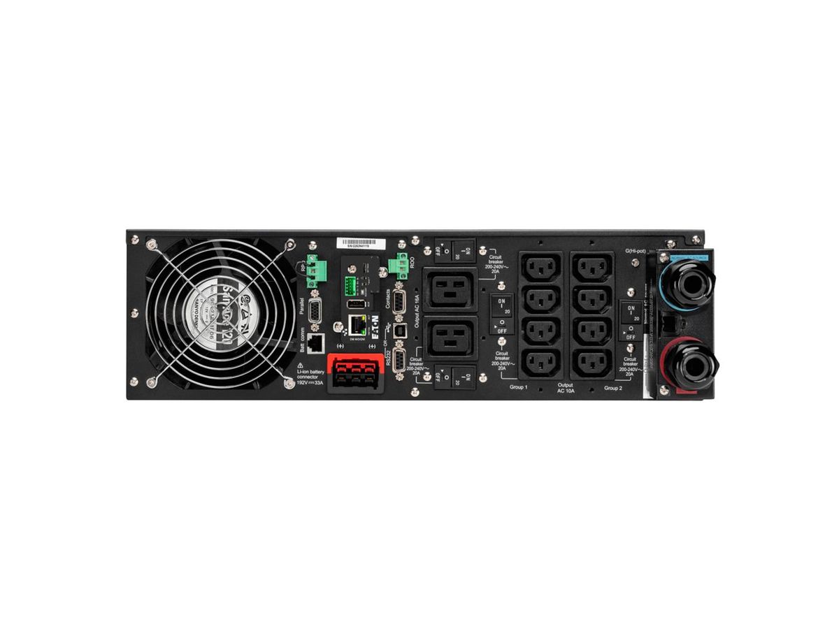 Eaton 9PX 6000i RT3U alimentation d'énergie non interruptible Double-conversion (en ligne) 6 kVA 5400 W 8 sortie(s) CA