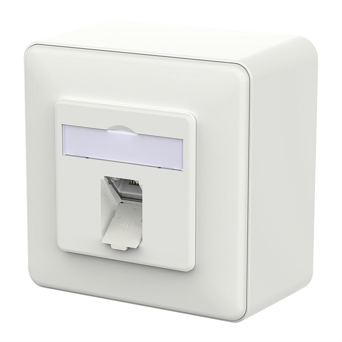METZ CONNECT E-DAT C6A LSA++ Dose, 1 Port, AP, verkehrsweiß