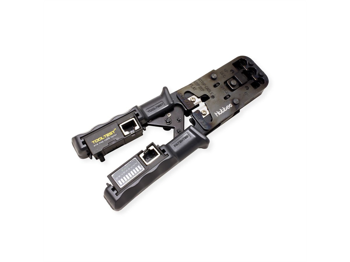 HOBBES Tooltest, pince à sertir avec testeur de câbles
