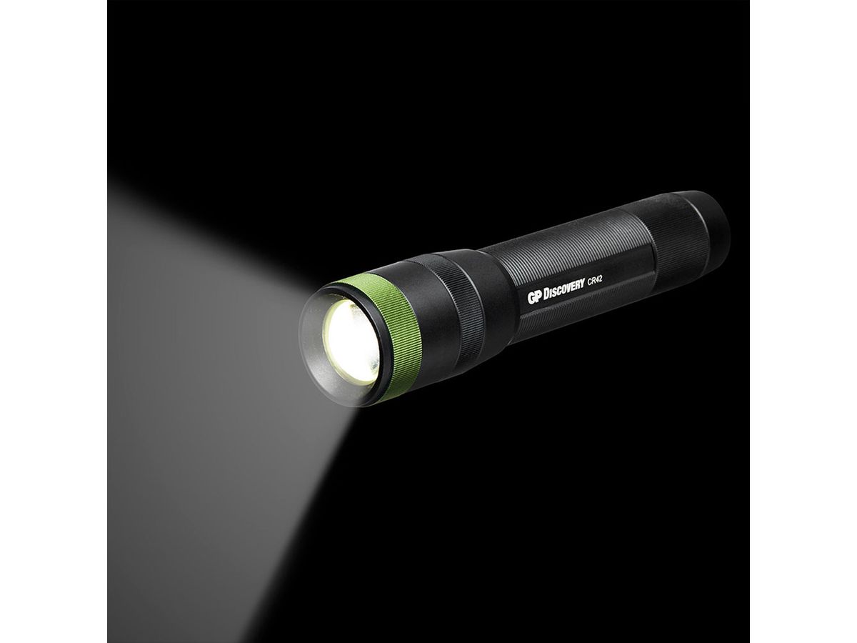 GP Discovery Taschenlampe CR42, 40-1000lm, 170m Reichweite, 40 Std, IPX4