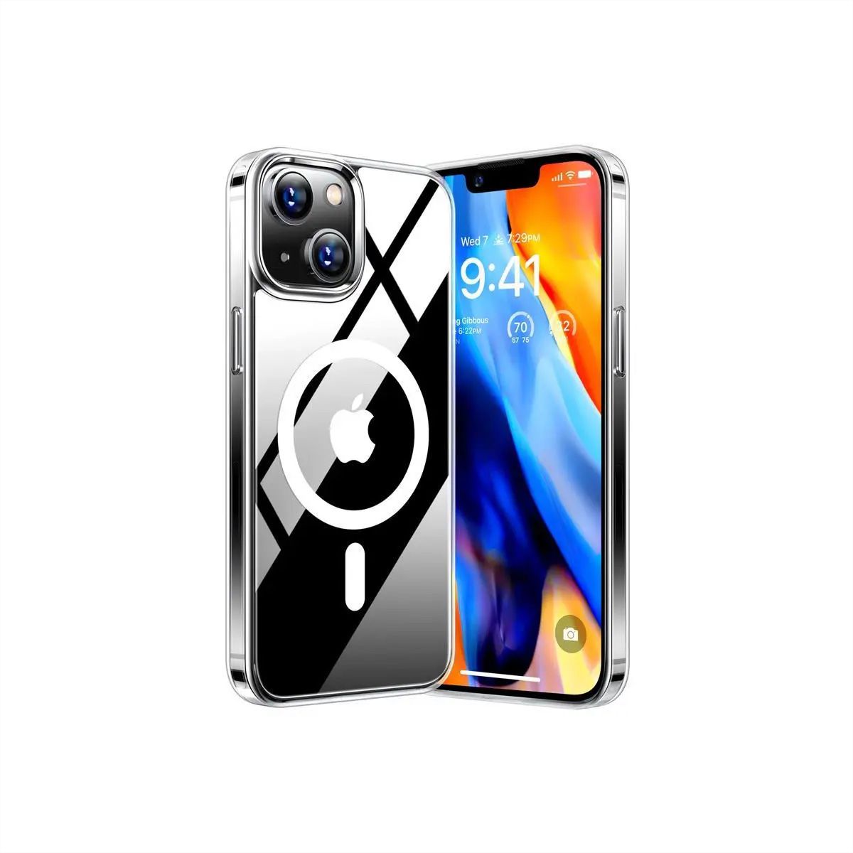 Torras Diamond Case iPhone 15, MagSafe, transparent