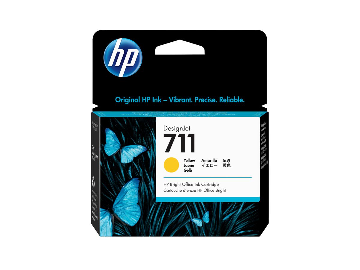 HP 711 cartouche d'encre DesignJet jaune, 29 ml