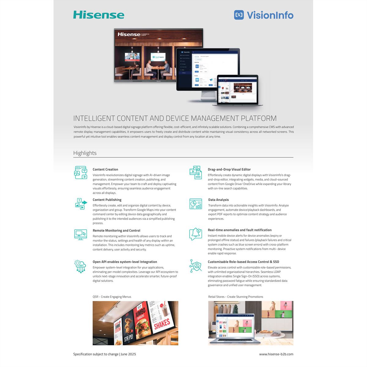Hisense VisionInfo Cloud Pro, 5 years / Per Display