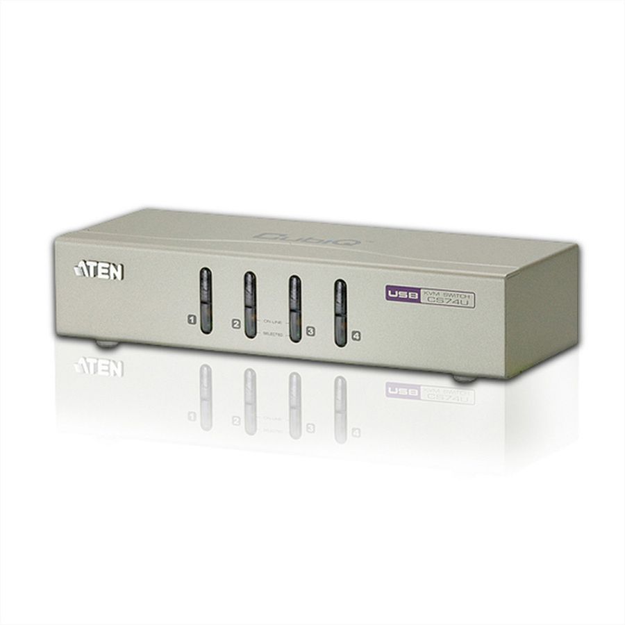 ATEN CS74U 4 Port USB-KVM-Switch, Audio