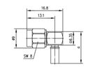 TELEGÄRTNER SMA-Winkelstecker für RG-223/U, RG-142B/U