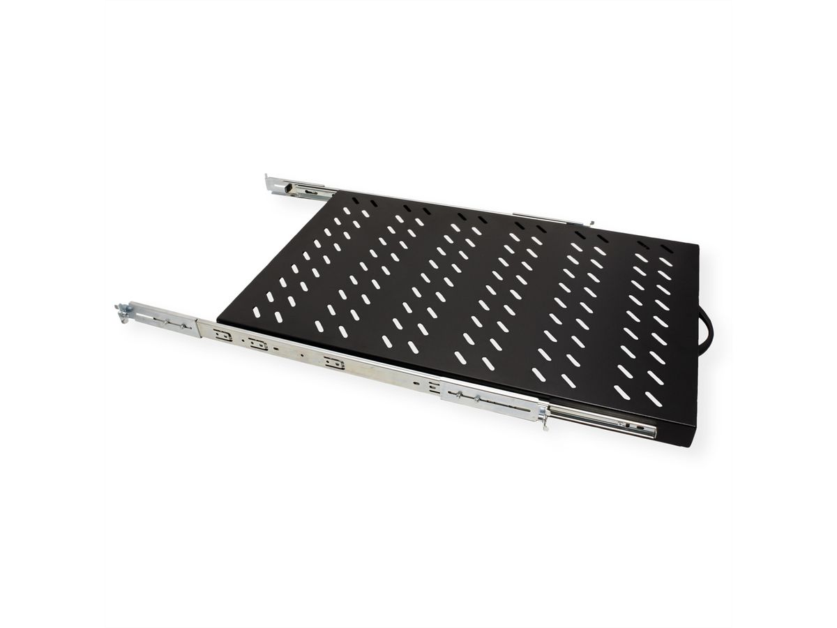VALUE 19-Zoll-Fachboden ausziehbar, 420 x 700 mm, 25kg Traglast