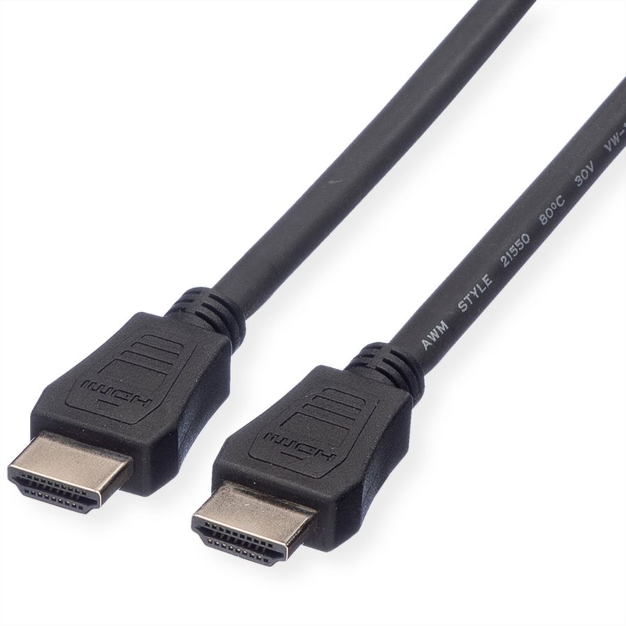 VALUE Câble HDMI High Speed avec Ethernet, LSOH, noir, 1 m