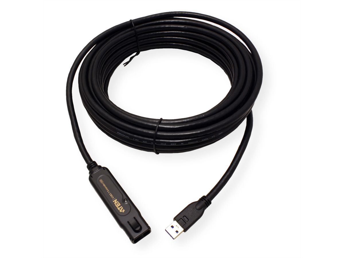 ATEN UE3310 USB 3.1 Gen 1 Verlängerungskabel, schwarz, 10 m