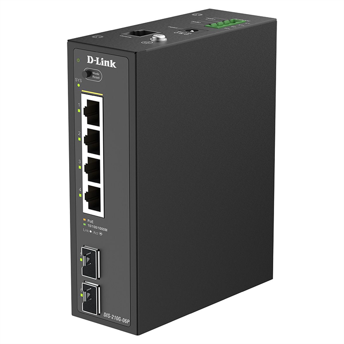 D-Link DIS-210G-06P Switch 6 ports, Smart Managed Gigabit PoE industriel