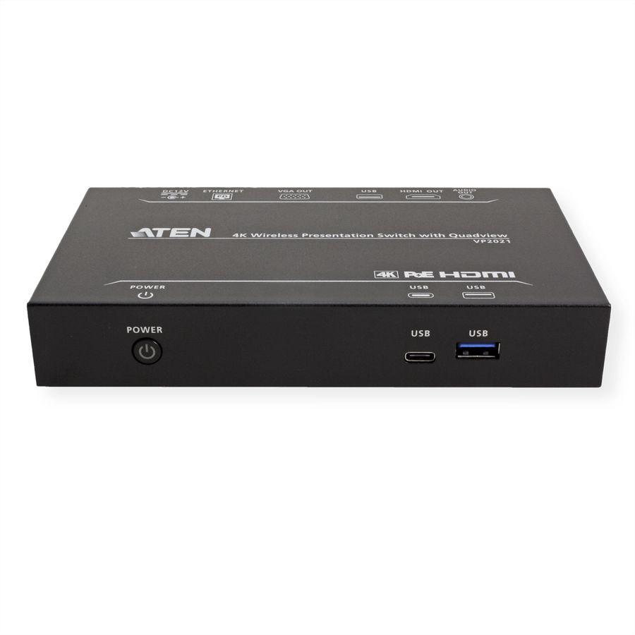 ATEN VP2021 4K Wireless Presentation Switch mit Quad View