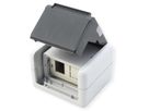 TELEGÄRTNER Gehäuse AP IP44,75x86x58, grau, mit Mont-Einsatz für 2xAMJ-Modul