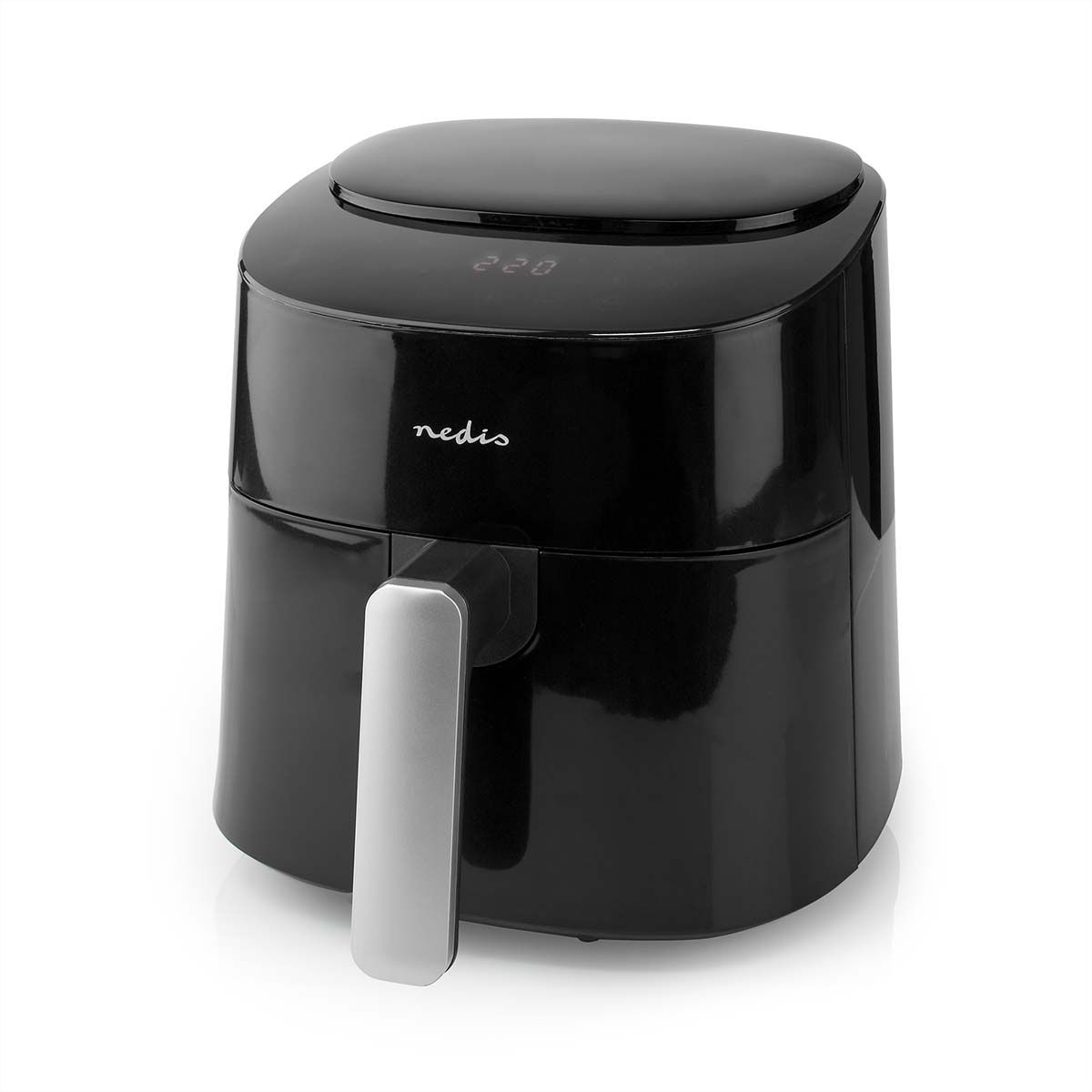Friteuse à air chaud Nedis XL, 4,2 l, 1300 W, numérique, 8 programmes, , noir