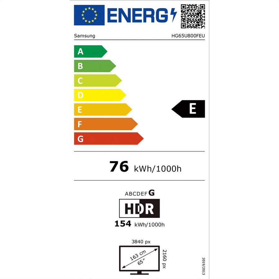 Samsung Hotel TV HG65U800, 65", schwarz